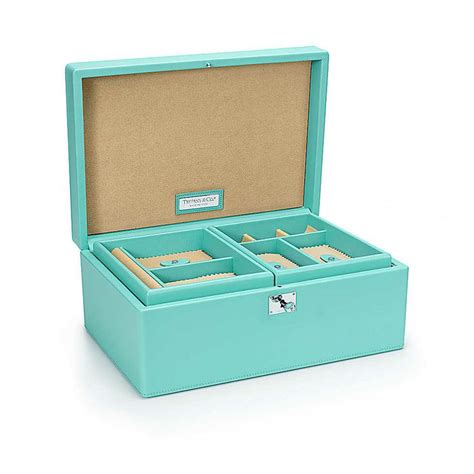 blue metal jewelry box|tiffany blue box for sale.